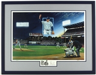 1990 Nolan Ryan Texas Rangers Signed 30" x 39" 300th Career Victory Lithograph (JSA) 50/500