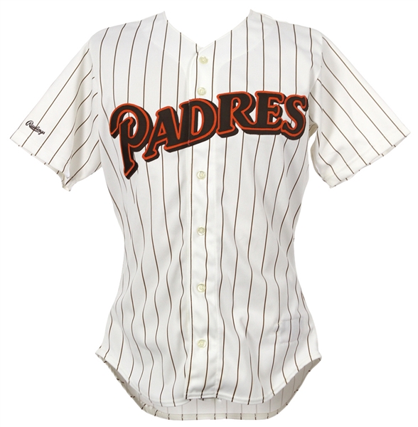 1989 Ricky Bones San Diego Padres Signed Spring Training Jersey (MEARS LOA/JSA)