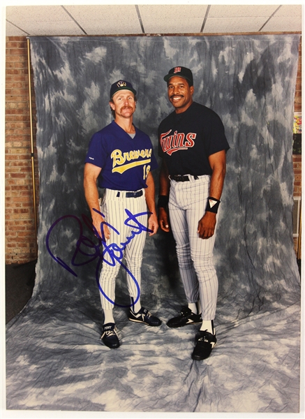 1993 circa Robin Yount (signed) & Dave Winfield 8x10 Color Photo (JSA)