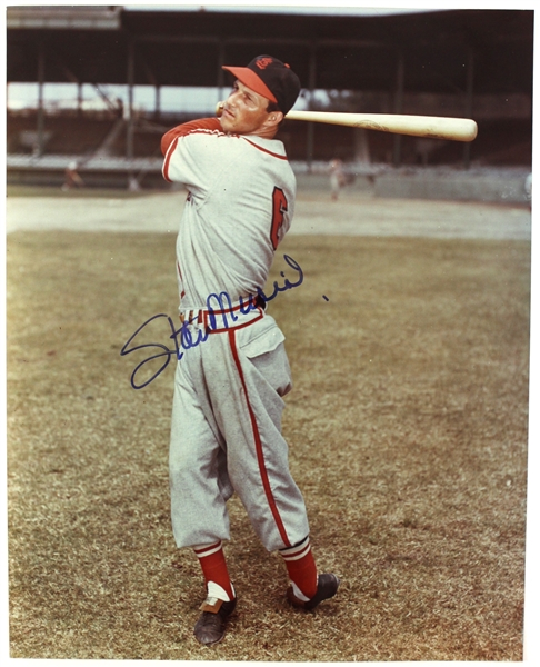 1990s Stan Musial St. Louis Cardinals Signed 16" x 20" Color Photo (JSA)
