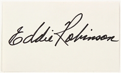 1990s Eddie Robinson Grambling Legendary College Football Coach Signed 3x5 Card (JSA)
