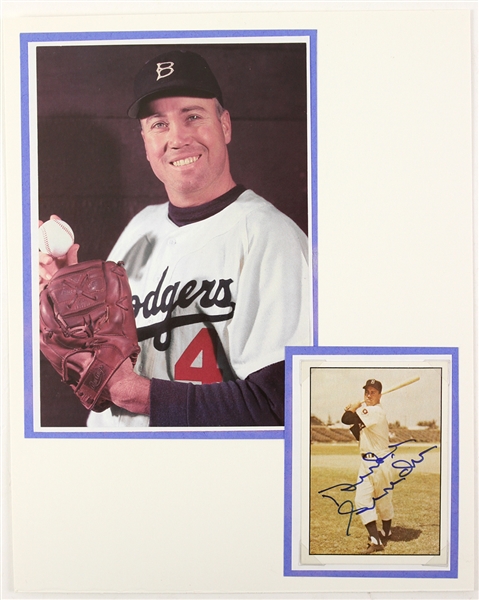 1980s Duke Snider Brooklyn Dodgers Signed TCMA Card and display (JSA)