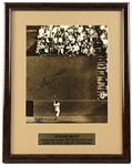 1990s Willie Mays New York Giants Signed 16" x 20" Framed 1954 World Series Catch Display (JSA) 1444/1954