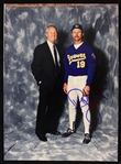 1993 circa Robin Yount (signed) with Al Kaline Signed 8x10 Color Photo (JSA)