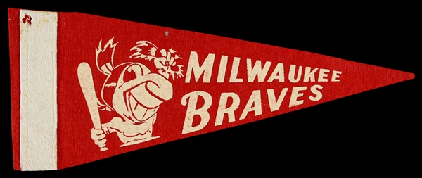 1950s Milwaukee Braves 10” Mini Pennant