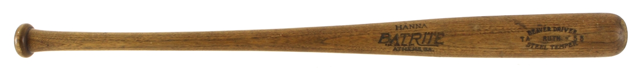 1930-35 Babe Ruth Yankees/Braves Hanna Batrite Bat (MEARS A5)