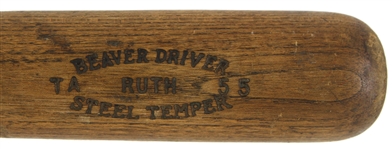 1930-35 Babe Ruth Yankees/Braves Hanna Batrite Bat (MEARS A5)