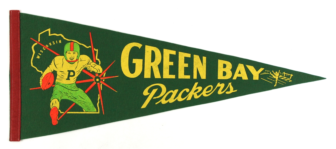 1960s Green Bay Packers Full Size 29" Pennant