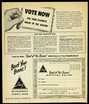 1953 RARE Milwaukee Braves Blatz 9”x10” “Best of the Braves” Ballot