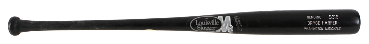 2012 Bryce Harper Washington Nationals Louisville Slugger Professional Model Game Used Bat (MEARS A8/Juan Iglesias Letter) Rookie Season