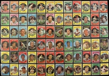 1959 Topps Baseball Trading Cards Partial Set (390/572) - Lot of 740 Cards w/ Doubles