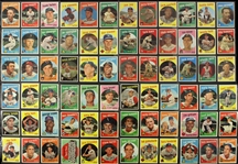 1959 Topps Baseball Trading Cards Partial Set (390/572) - Lot of 740 Cards w/ Doubles