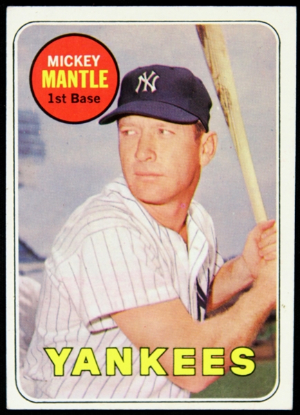 1969 Mickey Mantle New York Yankees Topps #500 Baseball Trading Card