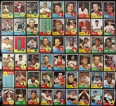 1963 Topps Basbeall Trading Cards - Lot of 197 Cards