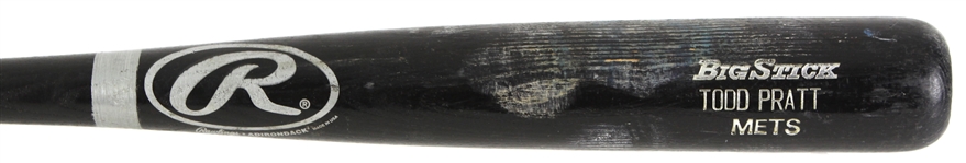 2000 Todd Pratt New York Mets Rawlings Adirondack Professional Model Game Used Bat (MEARS LOA)