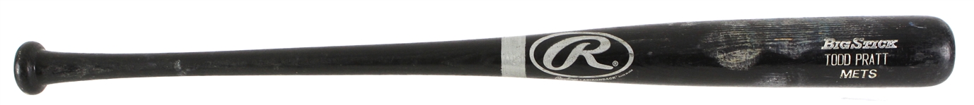 2000 Todd Pratt New York Mets Rawlings Adirondack Professional Model Game Used Bat (MEARS LOA)