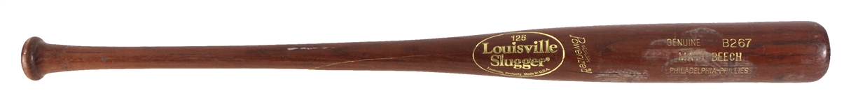 1996-98 Matt Beech Philadelphia Phillies Louisville Slugger Professional Model Game Used Bat (MEARS LOA)