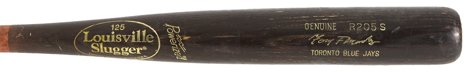 1998 Tony Fernandez Toronto Blue Jays Louisville Slugger Professional Model Game Used Bat (MEARS LOA)