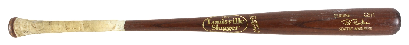 2001-04 Pat Borders Seattle Mariners Louisville Slugger Professional Model Game Used Bat (MEARS LOA)