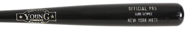1997-99 Luis Lopez New York Mets Young Bat Company Professional Model Bat (MEARS LOA)