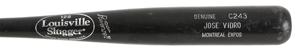 2001-04 Jose Vidro Montreal Expos Louisville Slugger Professional Model Game Used Bat (MEARS LOA)