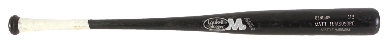 2008-10 Matt Tuiasosopo Seattle Mariners Louisville Slugger M9 Professional Model Game Used Bat (MEARS LOA)
