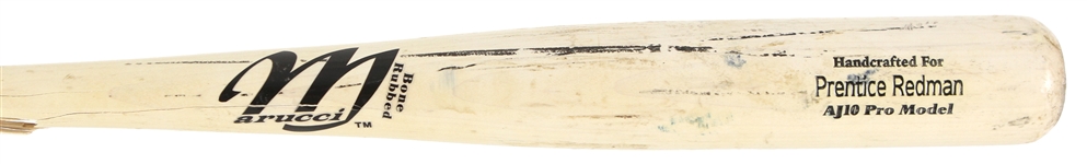 2003 Prentice Redman New York Mets Marucci Professional Model Game Used Bat (MEARS LOA)  