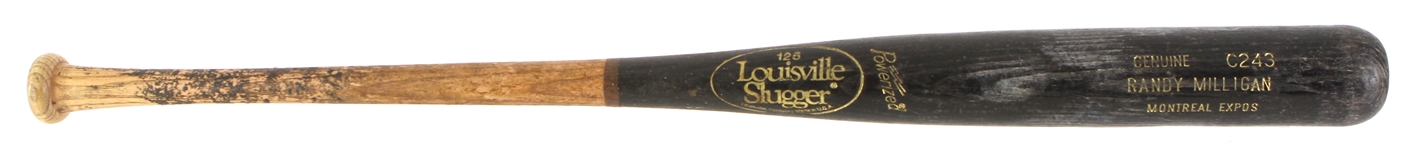 1994 Randy Milligan Montreal Expos Louisville Slugger Professional Model Game Used Bat (MEARS LOA)