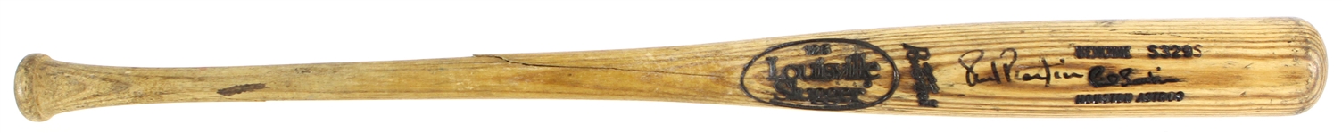 1995 Phil Plantier Houston Astros Signed Louisville Slugger Professional Model Game Used Bat (MEARS LOA/JSA)