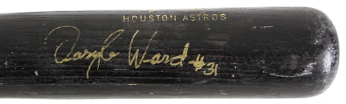 2001-02 Daryle Ward Houston Astros Signed Louisville Slugger Professional Model Game Used Bat (MEARS LOA/JSA)