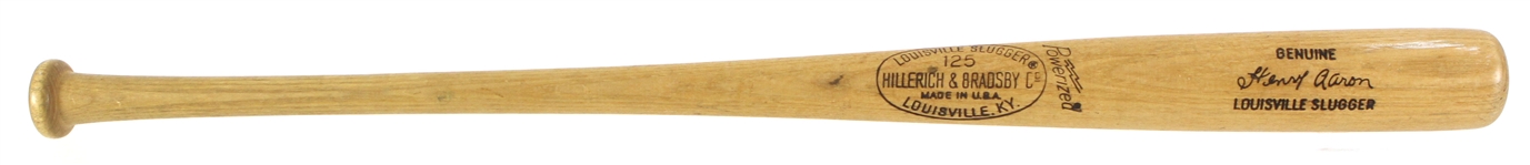 1973-75 Hank Aaron Braves/Brewers H&B Louisville Slugger Professional Model Game Used Bat (MEARS A7.5 & PSA/DNA GU8)