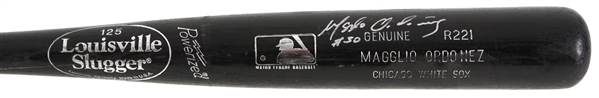 1999-2001 Magglio Ordonez Chicago White Sox Signed Louisville Slugger Professional Model Game Used Bat (MEARS LOA/JSA)
