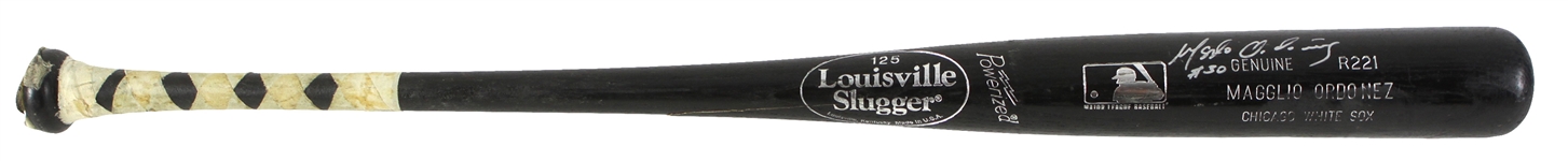 1999-2001 Magglio Ordonez Chicago White Sox Signed Louisville Slugger Professional Model Game Used Bat (MEARS LOA/JSA)