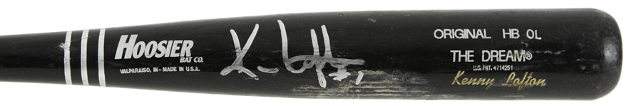 2002 Kenny Lofton Chicago White Sox Signed Hoosier Professional Model Game Used Bat (MEARS LOA/JSA)