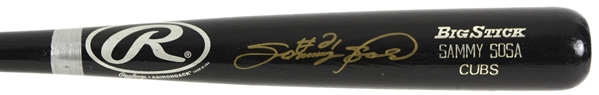 1998 Sammy Sosa Chicago Cubs Signed Rawlings Adirondack Professional Model Bat (MEARS LOA/JSA)