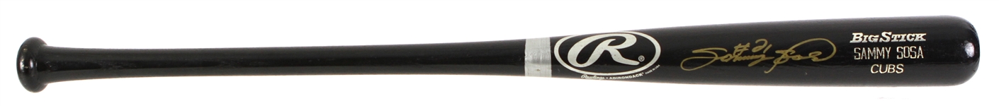 1998 Sammy Sosa Chicago Cubs Signed Rawlings Adirondack Professional Model Bat (MEARS LOA/JSA)
