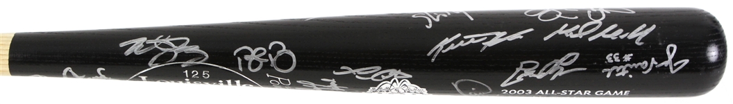 2003 American League All Stars Multi Signed Louisville Slugger Commemorative Bat w/ 25 Signatures Including Roger Clemens, Mike Scioscia & More (JSA/MLB Hologram)