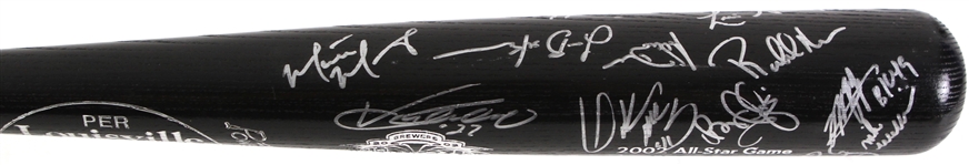 2002 National League All Stars Multi Signed Louisville Slugger Commemorative Bat w/ 18 Signatures Including Barry Bonds, Vladimir Guerrero, Ozzie Smith & More (JSA)