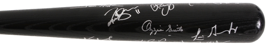 2002 National League All Stars Multi Signed Louisville Slugger Commemorative Bat w/ 18 Signatures Including Barry Bonds, Vladimir Guerrero, Ozzie Smith & More (JSA)