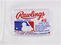 1990 Mike Roarke St. Louis Cardinals Game Worn Home Jersey w/ AAB Jr Memorial Patch (MEARS LOA)