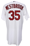 2011 Jake Westbrook St. Louis Cardinals Game Worn Home Jersey (MEARS LOA) World Series Season