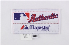 2011 Jake Westbrook St. Louis Cardinals Game Worn Home Jersey (MEARS LOA) World Series Season