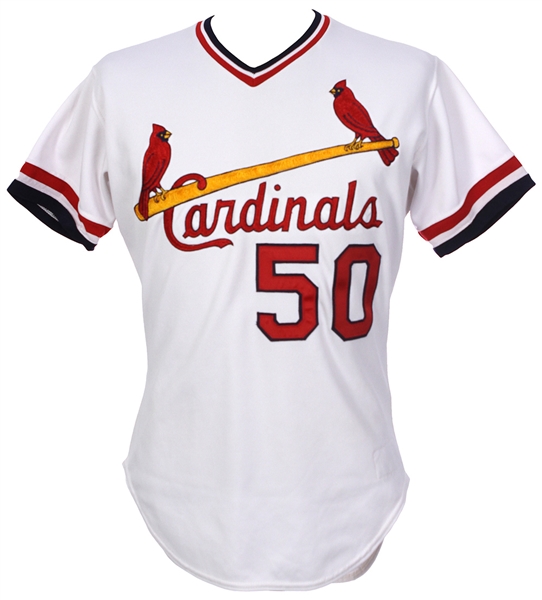 1984 Kurt Kepshire St. Louis Cardinals Game Worn Home Jersey (MEARS LOA)