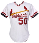 1984 Kurt Kepshire St. Louis Cardinals Game Worn Home Jersey (MEARS LOA)