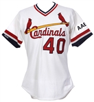 1990 Stan Clarke St. Louis Cardinals Spring Training Home Jersey w/ AAB Jr Memorial Patch (MEARS LOA)