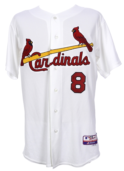 2011 Nick Punto St. Louis Cardinals Home Jersey (MEARS LOA/MLB Hologram) World Series Season