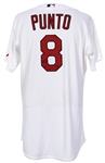 2011 Nick Punto St. Louis Cardinals Home Jersey (MEARS LOA/MLB Hologram) World Series Season