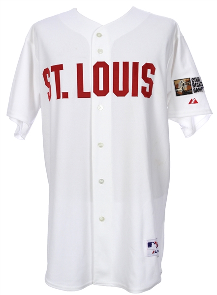 2007 Gary Bennett St. Louis Cardinals Signed Civil Rights Game Jersey (MEARS LOA/JSA/MLB Hologram)