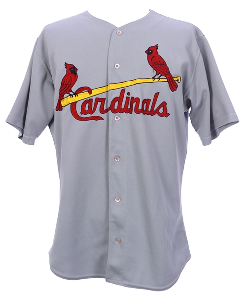 1998 Rene Lachemann St. Louis Cardinals Signed Game Worn Road Jersey (MEARS LOA/JSA)