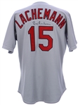 1998 Rene Lachemann St. Louis Cardinals Signed Game Worn Road Jersey (MEARS LOA/JSA)